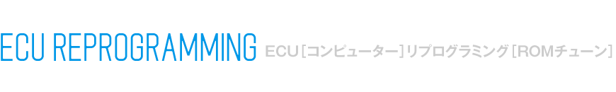 ECU REPROGRAMMING ECU［コンピューター］リプログラミング［ROMチューン］